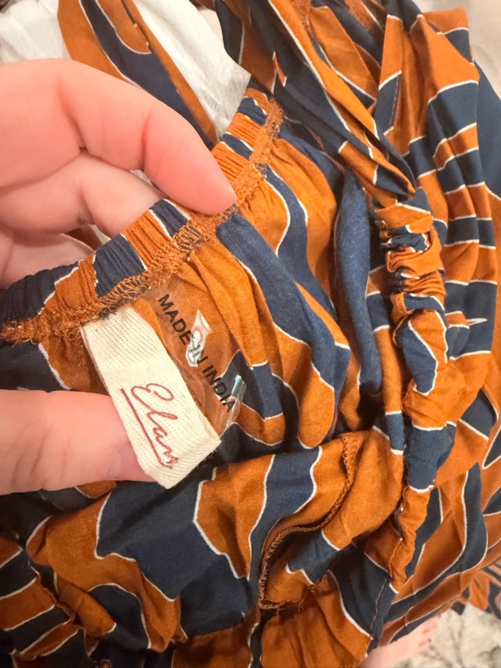 Elan Maxi BNWOT Orange & Navy Zebra Print Strappy Dress one size - Picture 2 of 2